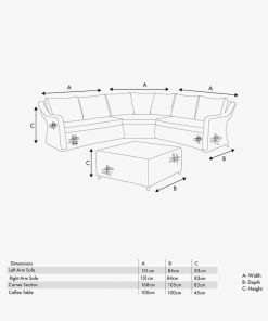 Pacific Lifestyle Barakaldo Natural Antique Outdoor Corner Seating Set