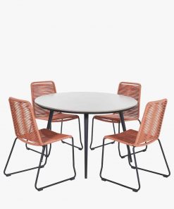 Pacific Lifestyle Pang Terracotta Outdoor 4 Seater Dining Set