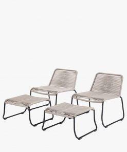 Pacific Lifestyle Pang Mink Outdoor Hocker Set