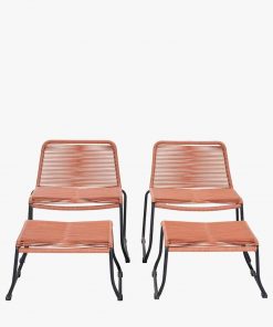 Pacific Lifestyle Pang Terracotta Outdoor Hocker Set