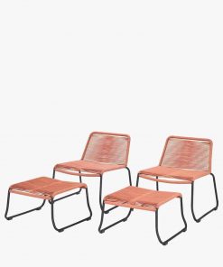 Pacific Lifestyle Pang Terracotta Outdoor Hocker Set