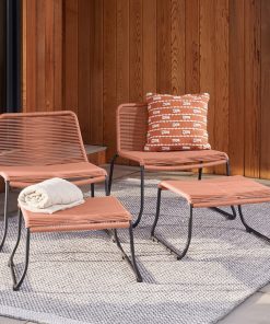 Pacific Lifestyle Pang Terracotta Outdoor Hocker Set