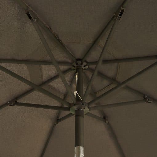 Norfolk Leisure Royce Premium 3m Round Parasol LED - Anthracite Frame - Novasun™ CARBON Canopy & Cover