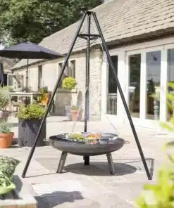 La Hacienda Steel Tripod With Hanging Grill
