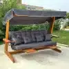 Norfolk Leisure St Andrews 2600 3 seater swing seat with retractable leg rests and side table