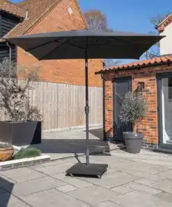 Norfolk Leisure Royce Premium 2.5m Square Parasol LED - Anthracite Frame - Novasun™ CARBON Canopy & Cover