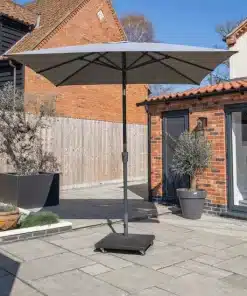 Norfolk Leisure Royce Premium 2.5m Square Parasol LED - Anthracite Frame - Novasun™ SMOKE GREY Canopy & Cover
