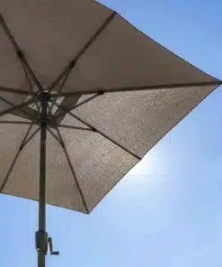 Norfolk Leisure Royce Premium 2.5m Square Parasol LED - Anthracite Frame - Novasun™ SMOKE GREY Canopy & Cover