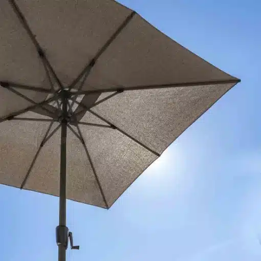 Norfolk Leisure Royce Premium 2.5m Square Parasol LED - Anthracite Frame - Novasun™ SMOKE GREY Canopy & Cover