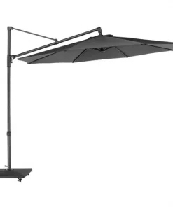 Norfolk Leisure Royce 3m Round Cantilever - Anthracite Frame - SOFT GREY Canopy & Cover