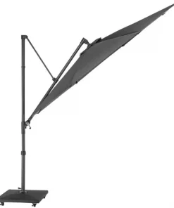 Norfolk Leisure Royce 3m Round Cantilever - Anthracite Frame - SOFT GREY Canopy & Cover