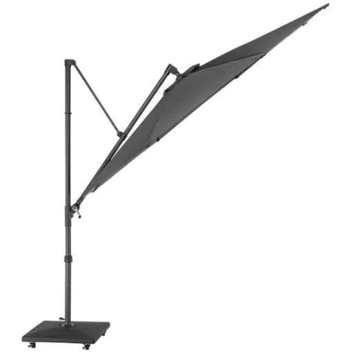 Norfolk Leisure Royce 3m Round Cantilever - Anthracite Frame - SOFT GREY Canopy & Cover