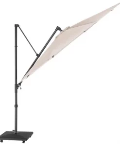 Norfolk Leisure Royce 3m Round Cantilever - Anthracite Frame - TAUPE Canopy & Cover