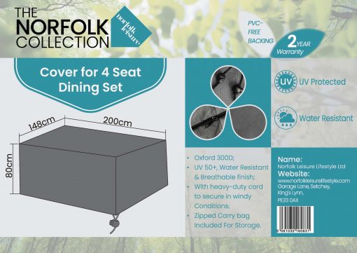 Beeston 4 Seater Dining Cover