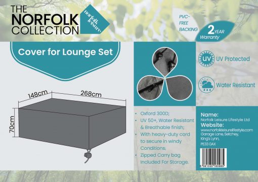Norfolk Leisure Easton 3 Seater Lounge Cover
