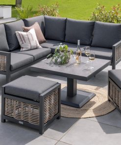 Norfolk Leisure Langham Mini Corner with height adjustable table & stools