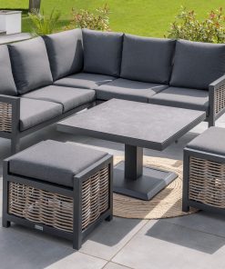 Norfolk Leisure Langham Mini Corner with height adjustable table & stools