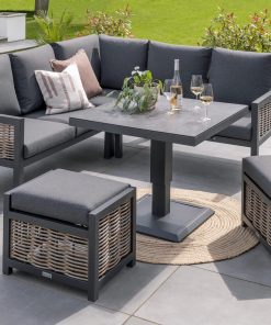 Norfolk Leisure Langham Mini Corner with height adjustable table & stools