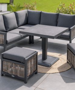Norfolk Leisure Langham Mini Corner with height adjustable table & stools