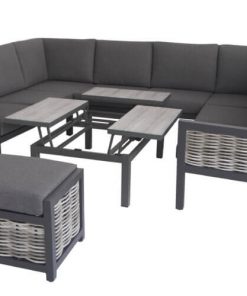 Norfolk Leisure Langham large U shaped Lounge set with 3 way lift table & stool 