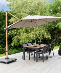Norfolk Leisure Royce Executive Square 3m Cantilever - Wood Look Frame - GREY Canopy & Cover