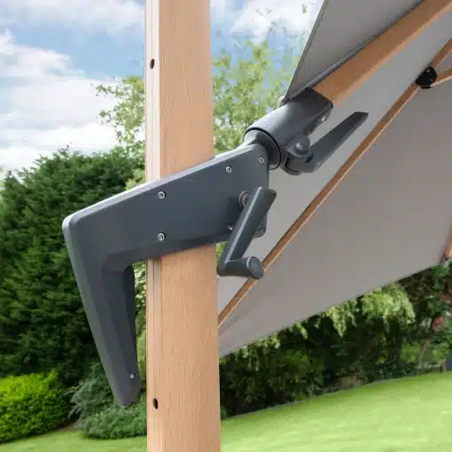 Norfolk Leisure Royce Executive Square 3m Cantilever - Wood Look Frame - GREY Canopy & Cover