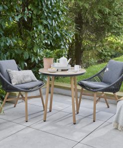 Norfolk Leisure Keswick 3 Pc Bistro Set with Black Wicker