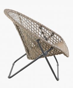 Tobs Outdoor Grey Foldable Loungers Set with Oval Table