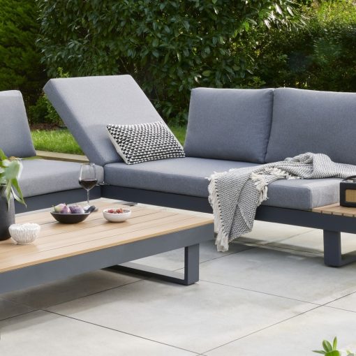 Norfolk Leisure Easton Large Outdoor Corner Lounge Set With Sun Recliner