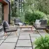 Kimora 4 Seat Garden Lounge set with Grey Fabric Cushion
