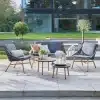 Norfolk Leisure Keswick 3 Seater Outdoor Lounge Set with Black Wicker