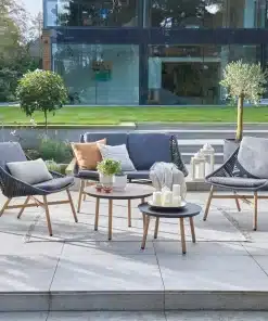 Norfolk Leisure Keswick 3 Seater Outdoor Lounge Set with Black Wicker