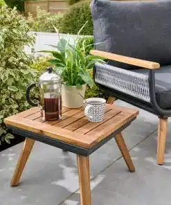 Kimora Relax Bistro with foot stools and Grey Fabric Cushion