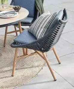 Norfolk Leisure Keswick 4 Seat Outdoor Dining Set with Black Wicker