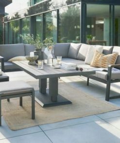 Hemsby Large Corner With Gas Height Adjustable Table