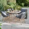 Norfolk Leisure Keswick 4 Seat Outdoor Dining Set with Black Wicker