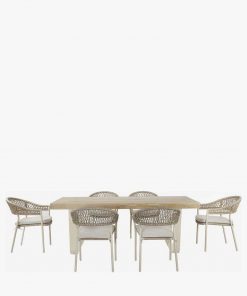 Pacific Lifestyle Osaka Latte Outdoor 6 Seater Dining Set