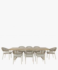 Pacific Lifestyle Osaka Latte Outdoor 8 Seater Dining Set