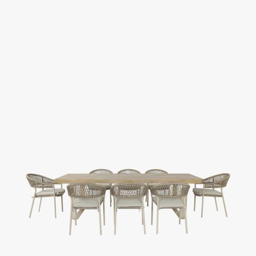 Pacific Lifestyle Osaka Latte Outdoor 8 Seater Dining Set