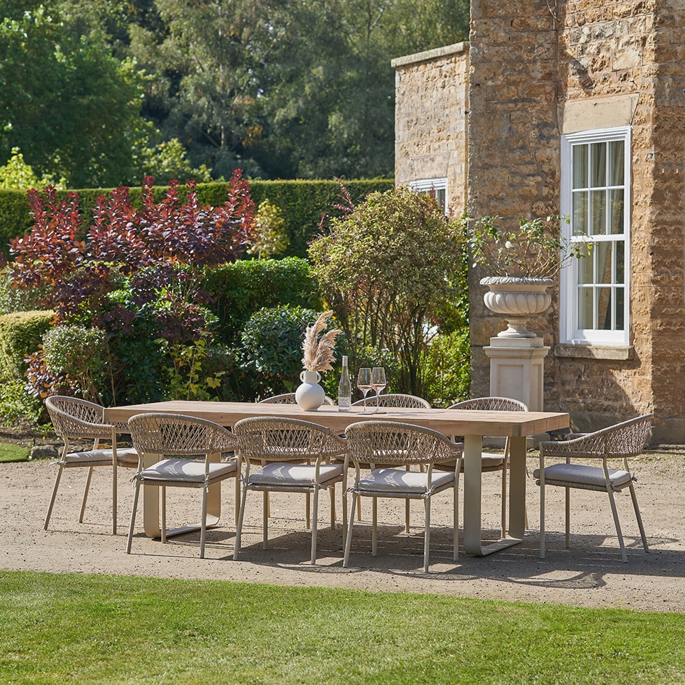 Pacific Lifestyle Osaka Latte Outdoor 8 Seater Dining Set