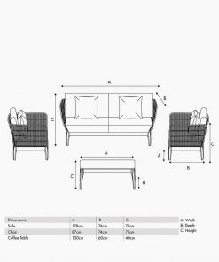 Pacific Lifestyle Moeven Outdoor Seating Set
