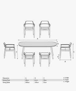 Salita Outdoor 6 Seater Dining Set