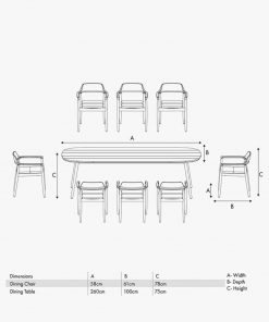 Pacific Lifestyle Salita Outdoor 8 Seater Dining Set
