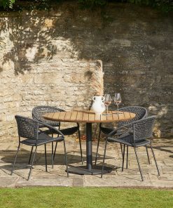 Pacific Lifestyle Dakota Black Outdoor 4 Seater Dining Set