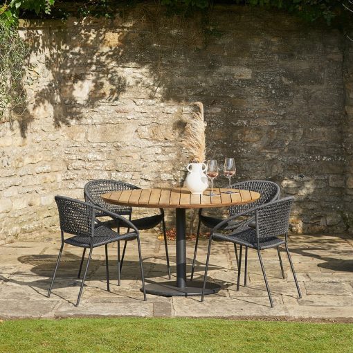 Pacific Lifestyle Dakota Black Outdoor 4 Seater Dining Set
