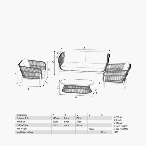 Pacific Lifestyle Martic Outdoor Seating Set