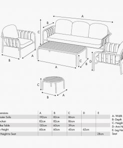 Pacific Lifestyle Valletta Outdoor Seating Set