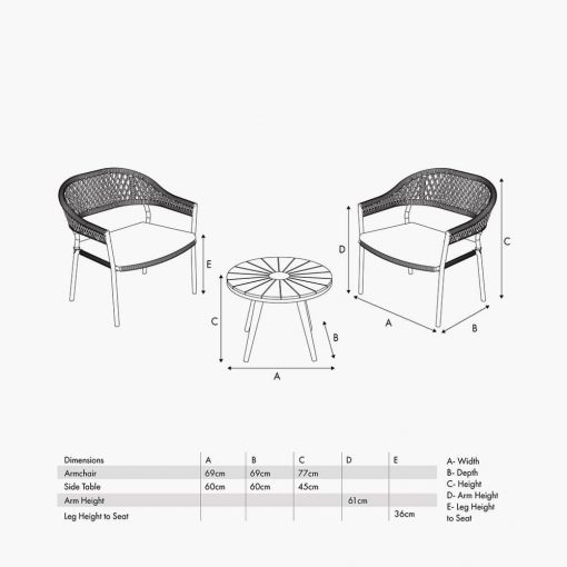 Pacific Lifestyle Bazel Outdoor Bistro Set