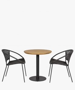 Pacific Lifestyle Dakota Black Outdoor Bistro Set