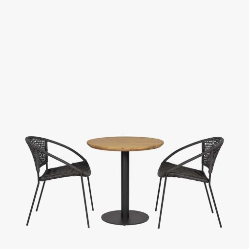 Pacific Lifestyle Dakota Black Outdoor Bistro Set
